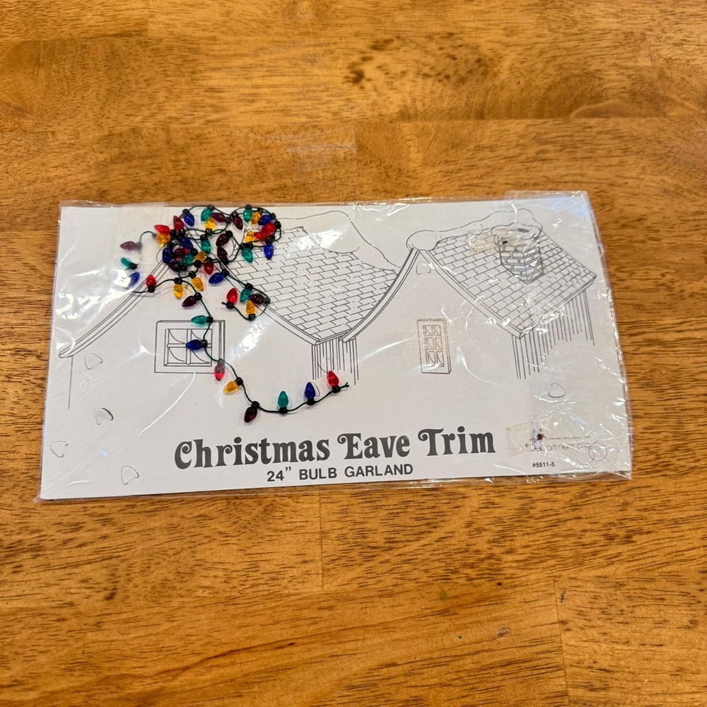 Department 56 Christmas Eave Trim 24” Festive Multicolor Bulb Garland Festive